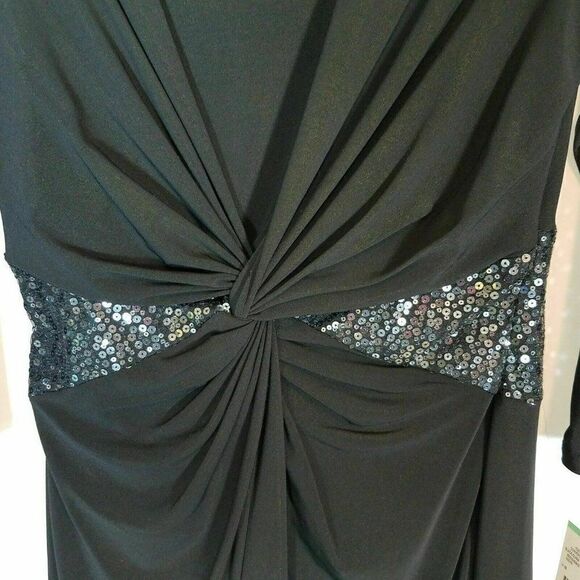 Black Sequin Dress Size 8 Christmas New Years Eve Party NEW - Picture 3 of 9